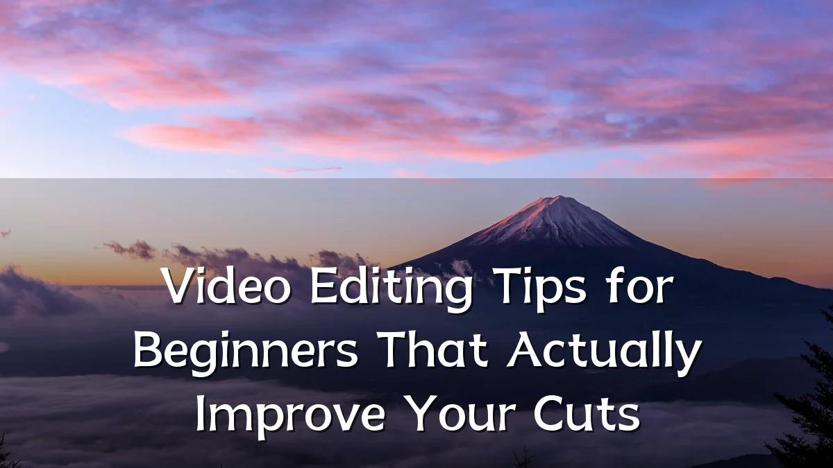 Video Editing Tips for Beginners That Actually Improve Your Cuts