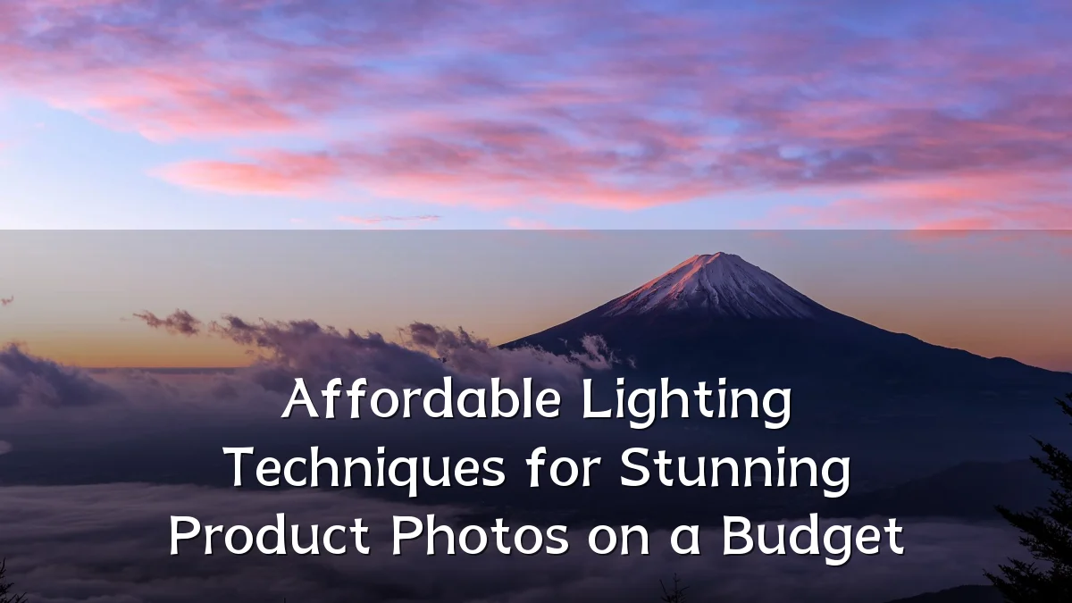 Affordable Lighting Techniques for Stunning Product Photos on a Budget