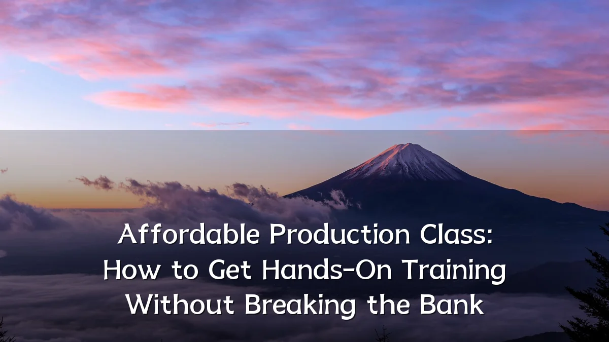 Affordable Production Class: How to Get Hands-On Training Without Breaking the Bank