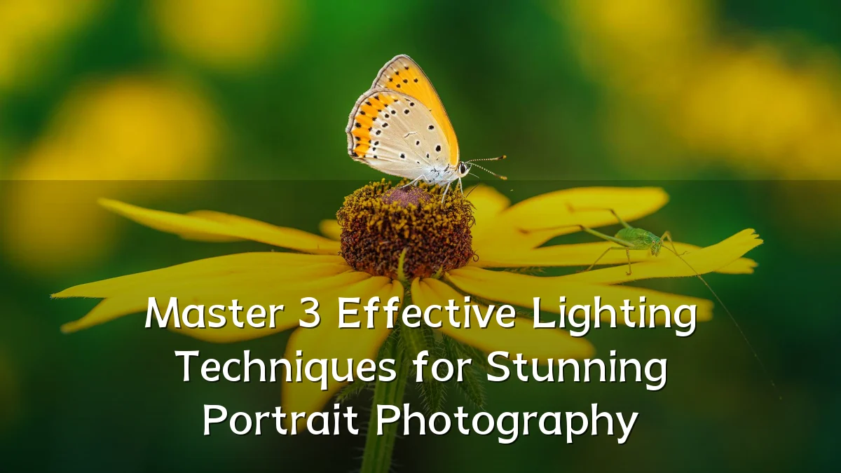 Master 3 Effective Lighting Techniques for Stunning Portrait Photography
