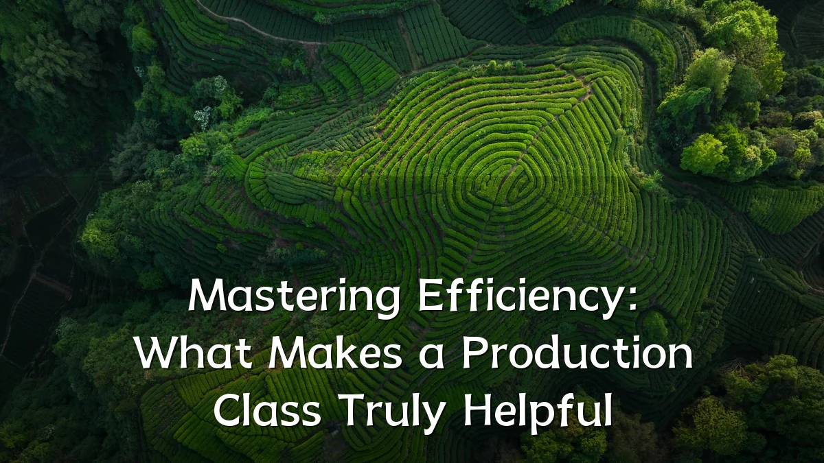 Mastering Efficiency: What Makes a Production Class Truly Helpful