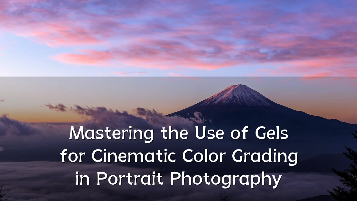 Mastering the Use of Gels for Cinematic Color Grading in Portrait Photography