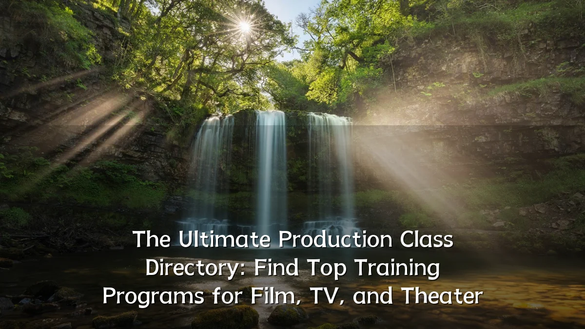 The Ultimate Production Class Directory: Find Top Training Programs for Film, TV, and Theater
